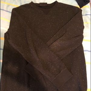 Salt and pepper crew neck sweat shirt